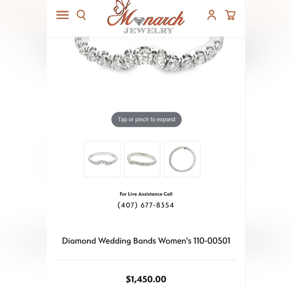 Neil Lane 14k White Gold Contour Diamond Bands-Signed ❤️ SALE - Picture 12 of 15